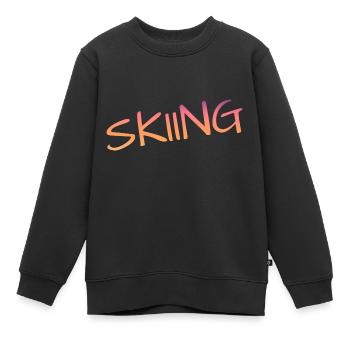 skiing, ski fahren, skier, pistensau - Kinder Premium Organic Sweatshirt - Schwarz - Vorne - AI Model Kid Female (0cm)