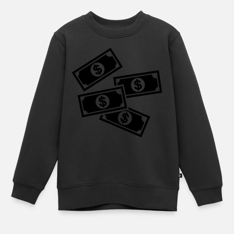 Symbole d’argent liquide - Sweat Premium enfant bio - noir
