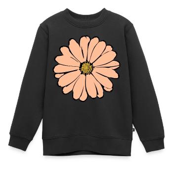 Blume pastell Blume Blumen pastell Blumen - Kinder Premium Organic Sweatshirt - Schwarz - Vorne - AI Model Kid Female (0cm)