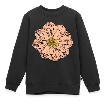 Blume pastell Blume Blumen pastell Blumen - Kinder Premium Organic Sweatshirt - Schwarz - Vorne - AI Model Kid Female (0cm)