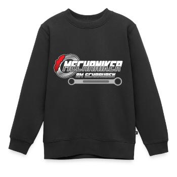 Mechaniker Mechatroniker Landmaschinen Werkstatt - Kinder Premium Organic Sweatshirt - Schwarz - Vorne - AI Model Kid Female (0cm)