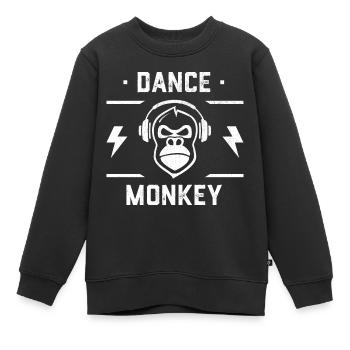 Dance Monkey - Monkey DJ - Kids Premium Organic Sweatshirt - black - Front - AI Model Kid Female (0cm)