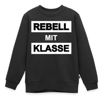 Rebell mit Klasse - Kinder Premium Organic Sweatshirt - Schwarz - Vorne - AI Model Kid Female (0cm)