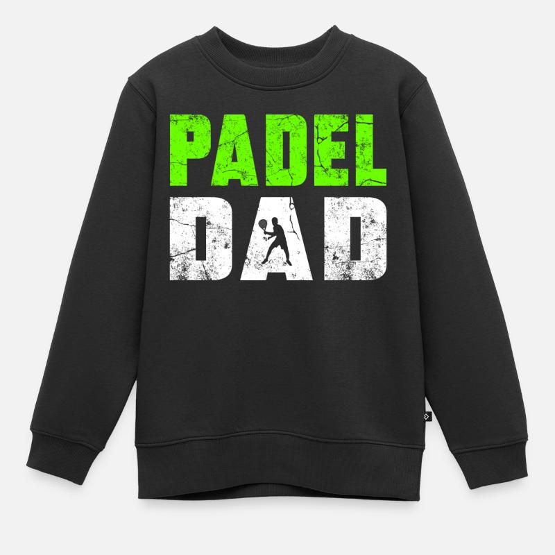 Padel Dad - Sweat Premium enfant bio - noir