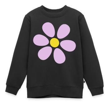 Blume pastell Blume Blumen pastell Blumen flieder - Kinder Premium Organic Sweatshirt - Schwarz - Vorne - AI Model Kid Female (0cm)