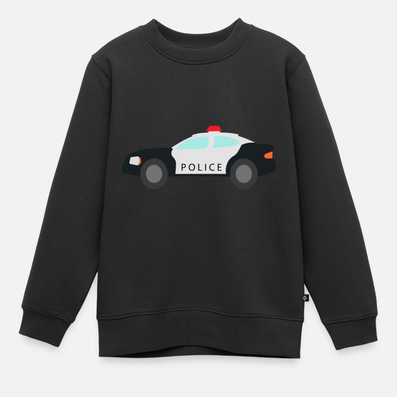 Polizei Auto - Kinder Premium Organic Sweatshirt - Schwarz