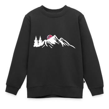 Norwegen Norweger Skandinavien - Kinder Premium Organic Sweatshirt - Schwarz - Vorne - AI Model Kid Female (0cm)