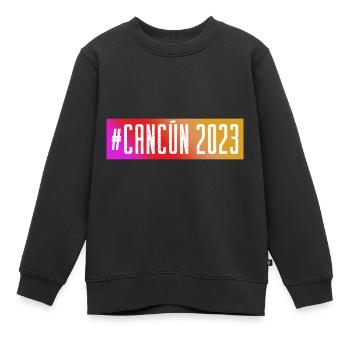 Cancun 2023 - Kinder Premium Organic Sweatshirt - Schwarz - Vorne - AI Model Kid Female (0cm)