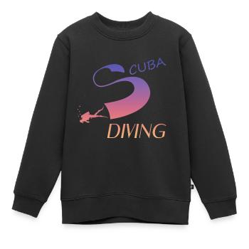 Scuba Diving - Kinder Premium Organic Sweatshirt - Schwarz - Vorne - AI Model Kid Female (0cm)