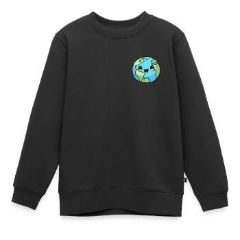 Unsere glückliche Mutter Erde! - Kinder Premium Organic Sweatshirt - Schwarz - Vorne - AI Model Kid Female (0cm)