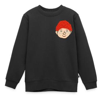 Le Grumeau Cheveux Rouges Taches De Rousseur Bleue - Sweat Premium enfant bio - noir - Devant - AI Model Kid Female (0cm)