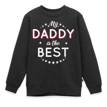 Papa - Mein Papa ist der Beste - Kinder Premium Organic Sweatshirt - Schwarz - Vorne - AI Model Kid Female (0cm)