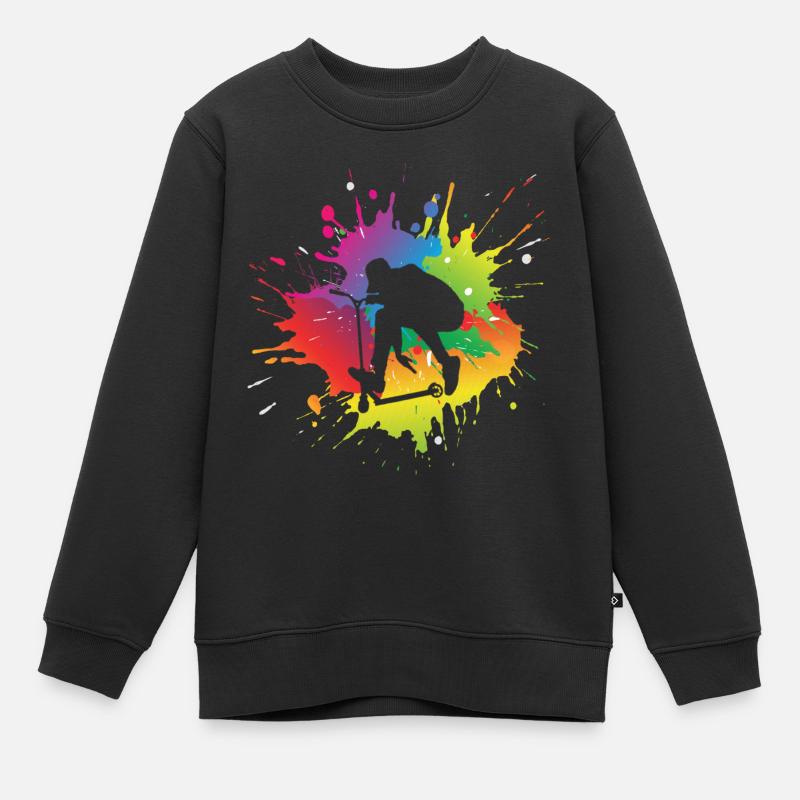Scooter - Sweat Premium enfant bio - noir