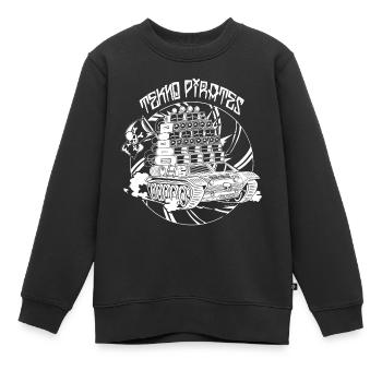 Tekno Nomads Pirate Sound System - Sweat Premium enfant bio - noir - Devant - AI Model Kid Female (0cm)