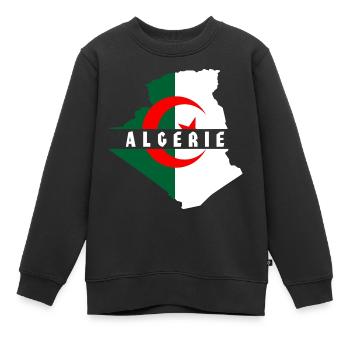 Algerien - Kinder Premium Organic Sweatshirt - Schwarz - Vorne - AI Model Kid Female (0cm)
