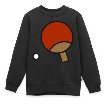 Tischtennis Tischtennisschläger Tischtennisspieler - Kinder Premium Organic Sweatshirt - Schwarz - Vorne - AI Model Kid Female (0cm)