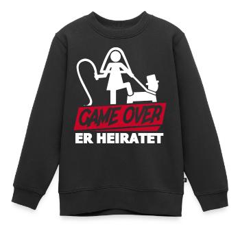 Game Over Il Se marie design pour le - Sweat Premium enfant bio - noir - Devant - AI Model Kid Female (0cm)