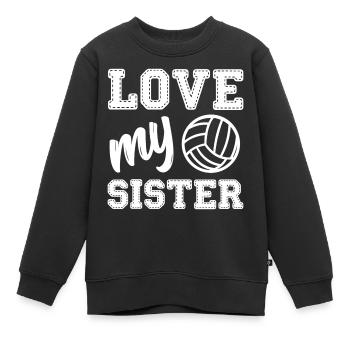 Volleyball Volleyballer Beach Volleyball Spieler - Kinder Premium Organic Sweatshirt - Schwarz - Vorne - AI Model Kid Female (0cm)