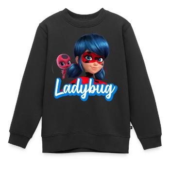 Miraculous Ladybug & Tikki Pose - Kids Premium Organic Sweatshirt - black - Front - AI Model Kid Female (0cm)