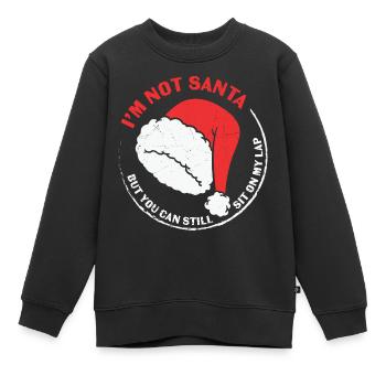 Fête de Noël Claus Joyeux Noël T-shirt - Sweat Premium enfant bio - noir - Devant - AI Model Kid Female (0cm)
