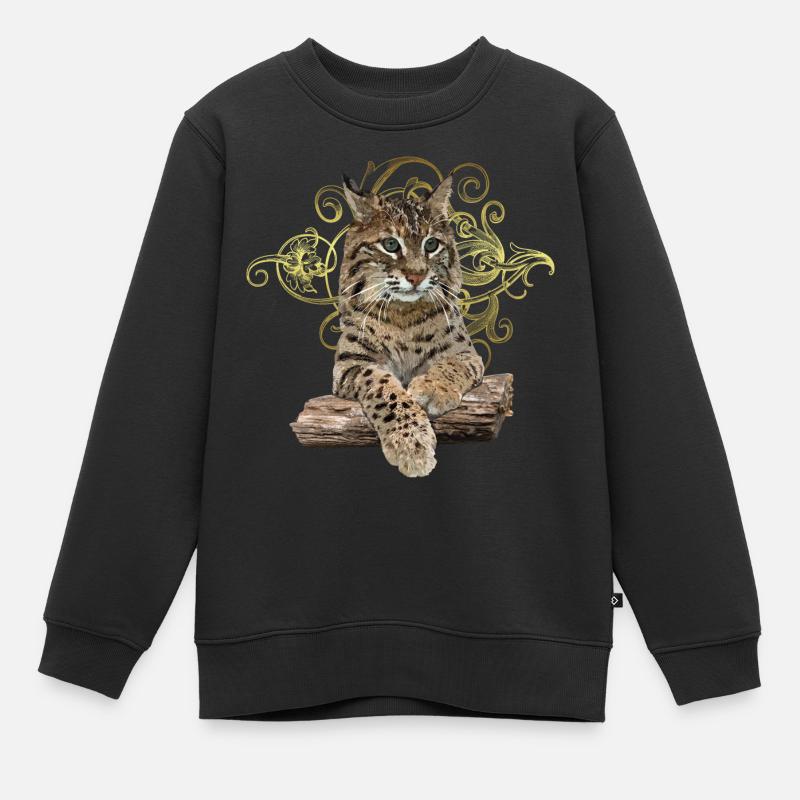 Luchs - Kinder Premium Organic Sweatshirt - Schwarz