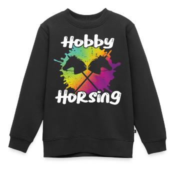 Hobby Horsing - Hobby Horse - Kinder Premium Organic Sweatshirt - Schwarz - Vorne - AI Model Kid Female (0cm)