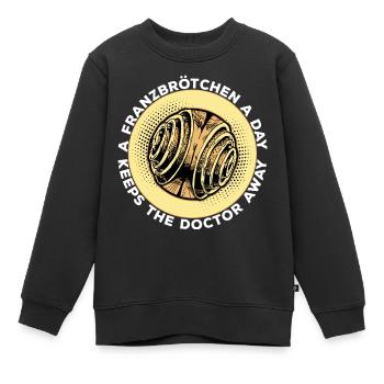 Franzbrötchen Hamburg Hamburch Gebäck Souvenir - Kinder Premium Organic Sweatshirt - Schwarz - Vorne - AI Model Kid Female (0cm)
