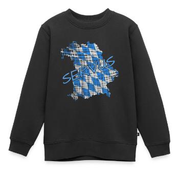 Servus Bayern - Kinder Premium Organic Sweatshirt - Schwarz - Vorne - AI Model Kid Female (0cm)