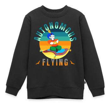autonomes fliegen keine neue technologie teppich - Kinder Premium Organic Sweatshirt - Schwarz - Vorne - AI Model Kid Female (0cm)