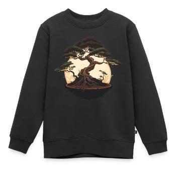 Entzückender Bonsai-Baum - Kinder Premium Organic Sweatshirt - Schwarz - Vorne - AI Model Kid Female (0cm)