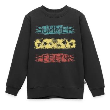 Sensation estivale - Sweat Premium enfant bio - noir - Devant - AI Model Kid Female (0cm)