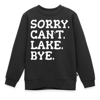 Tut mir leid, dass ich mich nicht verabschieden kann - Kinder Premium Organic Sweatshirt - Schwarz - Vorne - AI Model Kid Female (0cm)