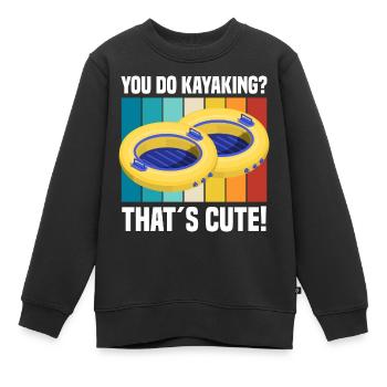 Rafting - Kinder Premium Organic Sweatshirt - Schwarz - Vorne - AI Model Kid Female (0cm)