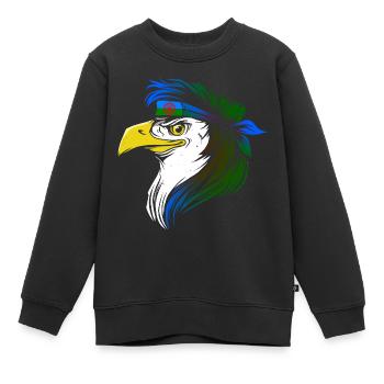 Roma - Kinder Premium Organic Sweatshirt - Schwarz - Vorne - AI Model Kid Female (0cm)