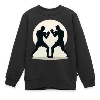Kickboxing Kickboxer - Kids Premium Organic Sweatshirt - black - Front - AI Model Kid Female (0cm)