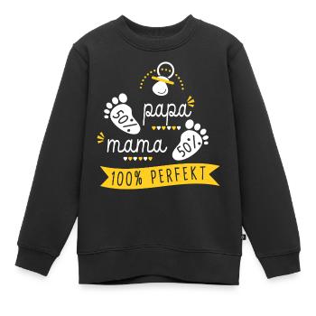 Baby Geburt Schwangerschaft Schwangerschaft Perfekt - Kinder Premium Organic Sweatshirt - Schwarz - Vorne - AI Model Kid Female (0cm)