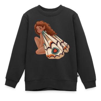 Petite Fée - Sweat Premium enfant bio - noir - Devant - AI Model Kid Female (0cm)