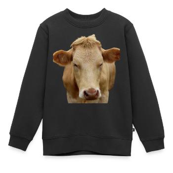 Cow Cow Cow Head Producteurs de cadeaux - Sweat Premium enfant bio - noir - Devant - AI Model Kid Female (0cm)