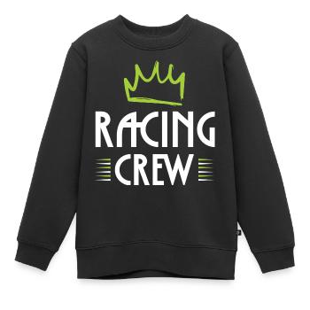 Racing Crew - Kinder Premium Organic Sweatshirt - Schwarz - Vorne - AI Model Kid Female (0cm)