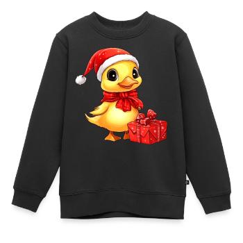 Noël des canetons - Sweat Premium enfant bio - noir - Devant - AI Model Kid Female (0cm)