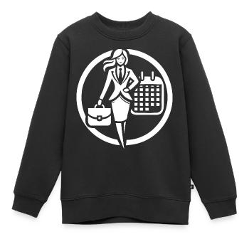 Erfolgreiche Frauen – Business Design - Kinder Premium Organic Sweatshirt - Schwarz - Vorne - AI Model Kid Female (0cm)