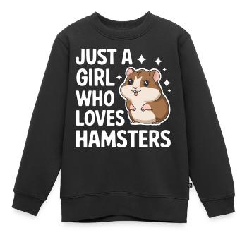Hamster - Kinder Premium Organic Sweatshirt - Schwarz - Vorne - AI Model Kid Female (0cm)