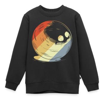 Oldschool Bowlingkugel - Kinder Premium Organic Sweatshirt - Schwarz - Vorne - AI Model Kid Female (0cm)