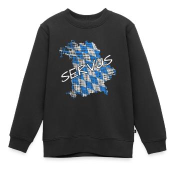 Servus Bayern - Kinder Premium Organic Sweatshirt - Schwarz - Vorne - AI Model Kid Female (0cm)