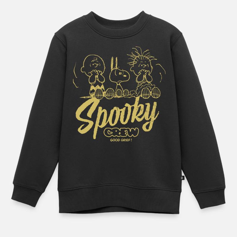 Peanuts Halloween-Design Spooky Crew - Kinder Premium Organic Sweatshirt - Schwarz