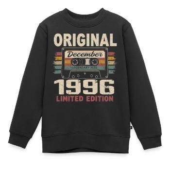 Cadeau D'anniversaire Décembre 1996 - Sweat Premium enfant bio - noir - Devant - AI Model Kid Female (0cm)
