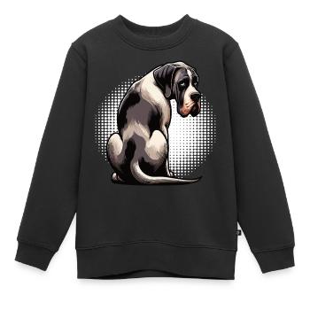 Great Dane Great Dane Owner Great Dane Fan - Kids Premium Organic Sweatshirt - black - Front - AI Model Kid Female (0cm)