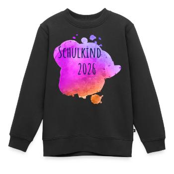 Schulkind 2026 - Kinder Premium Organic Sweatshirt - Schwarz - Vorne - AI Model Kid Female (0cm)
