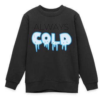 COLD !!! - Kinder Premium Organic Sweatshirt - Schwarz - Vorne - AI Model Kid Female (0cm)