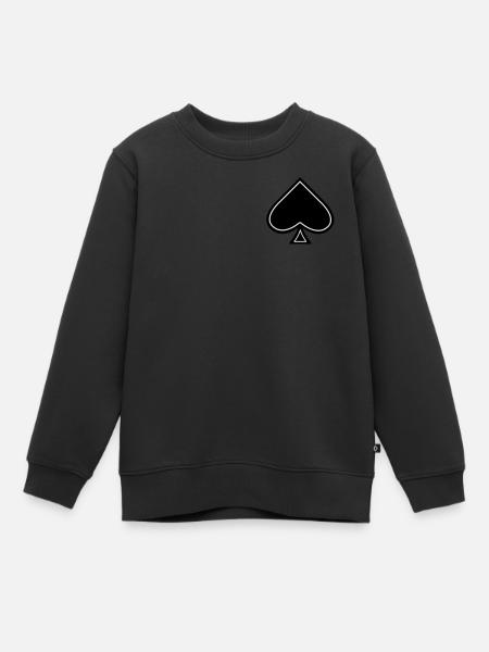 as de pique - Sweat Premium enfant bio - noir